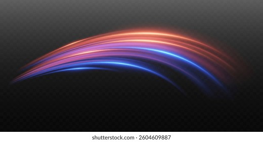 Abstract light neon lines of speed and movement.