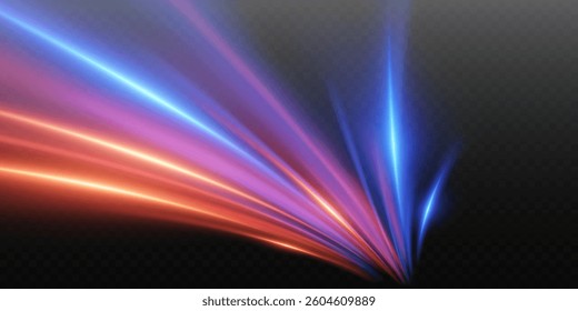 Abstract light neon lines of speed and movement.
