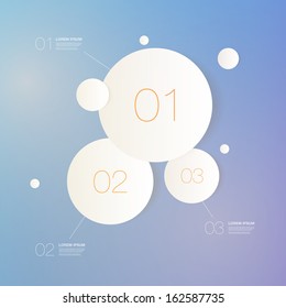 Abstract light numbered circle infographic design with your text and colorful background Eps 10 vector illustration  can be used for workflow layout, diagram, number options, web design.