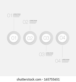 Abstract light numbered circles infographic design with your text and light background  Eps 10 vector illustration  can be used for workflow layout, diagram, chart, number options, web design.