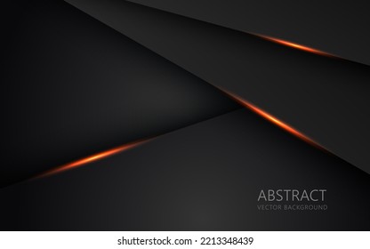 abstract light orange black space frame layout design tech triangle concept gray texture background. eps10 vector