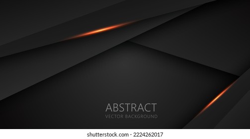 abstrakter hellorangefarbener Rahmen Design Design Technisches Dreieck Konzept grauer Texturhintergrund. eps10 Vektor