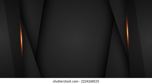 abstract light orange black space frame layout design tech triangle concept gray texture background. eps10 vector