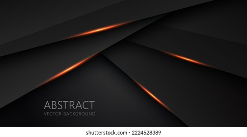 abstract light orange black space frame layout design tech triangle concept gray texture background. eps10 vector