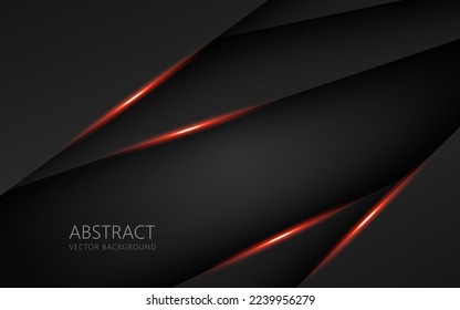 diseño de marco de espacio negro de color naranja claro abstracto diseño de triángulo tecnológico concepto de fondo de textura gris. vector eps10