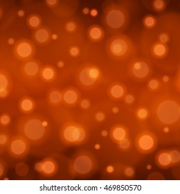 Abstract Light Orange Bokeh Background Vector Illustration. Magic Defocused Glitter Sparkles. Good for promotion materials, Brochures, Banners. Abstract Backdrop.