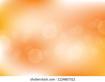 abstract light orange colorful bokeh defocused background.beautiful vector