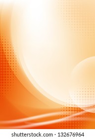 abstract light orange flowing background with halftone