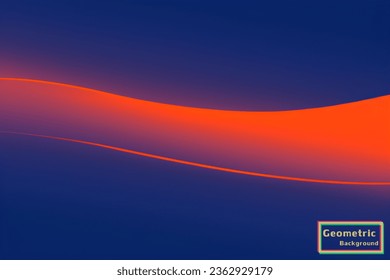 Resumen naranja claro geométrico. Aislado sobre fondo azul. Ilustración vectorial.