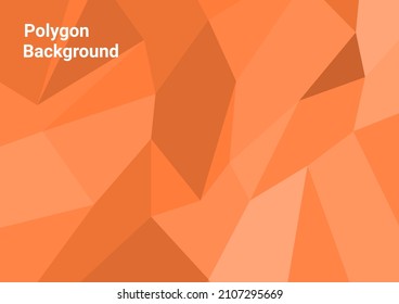 Abstrakter, hellorangefarbener, geometrischer, polygonaler Hintergrund. Vorlagen für kreatives Design 