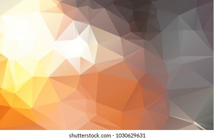 Abstract Light Orange, red polygonal pattern. A vague abstract illustration with gradient. The elegant pattern can be used as part of a brand book.
