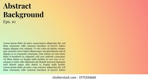 Abstract light orange soft color gradient background for design and text.Gradient orange-yellow light. Texture for design, Blurred background.