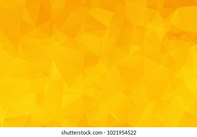 Abstract Light Orange vector polygonal illustration, which consist of triangles. Triangular pattern for your business design. Geometric background in Origami style with gradient.