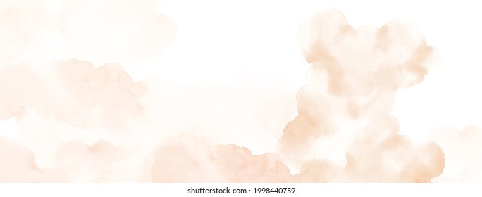 Abstract light orange watercolor for background