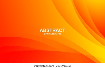 Abstract light orange waves background. Fluid shapes composition. Vector illustration