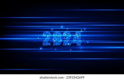 Abstract Light out 2024 city business technology Light out success background Hitech communication concept innovation background, vector design