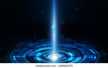 Abstract Light out technology background Hitech communication concept innovation background, vector illustration