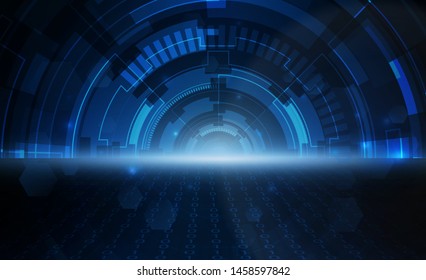 Abstract Light out technology background Hitech communication concept innovation background, vector illustration