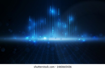 Abstract Light out technology background Hitech communication concept innovation background, vector illustration
