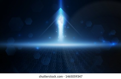 Abstract Light out technology background Hitech communication concept innovation background, vector illustration
