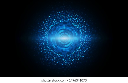 Abstract Light out technology background Hitech communication concept innovation background, vector illustration