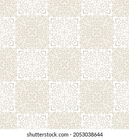 Abstract light pattern. White and beige. Seamless texture.