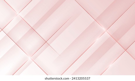 Abstract light pink background with lines and layers. Vector design illustration.