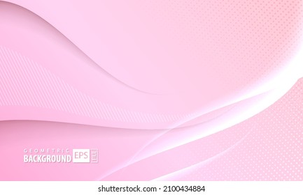 Abstract light pink background. Soft pastels with layers style. Template design for poster, banner, site header. Vector illustration