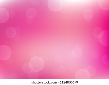 abstract light pink colorful bokeh defocused background.beautiful vector