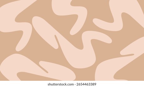 Abstractas Formas de color rosa claro sobre un cálido fondo marrón desnudo. Un visual orgánico suave, moderno y suave.