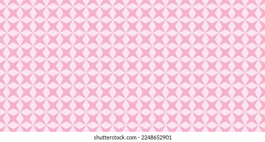 Abstract Light Pink geometric seamless pattern Repeating background Retro Geometric motif Fabric design Textile swatch Dress. fashion design. Wrap allover print. Rose pink Basic pattern. Pastel Pink