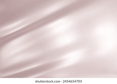 Abstract light pink gradient background. Minimalistic subtle wavy silk texture. 3D vector illustration.
