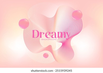 Abstractas fondo de gradiente holo rosa claro, forma de onda curvy iridiscente, Fondo de pantalla de burbujas fluidas de color neón de fantasía. Lindo Anuncio techno, diapositiva de presentación, cartel creativo, folleto futurista