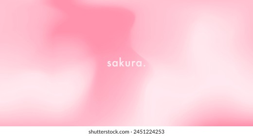 Abstract light pink sakura blossom color background. Vector simple and soft light horizontal backdrop. Blurred gentle gradient. Pastel pink smooth mesh y2k aesthetic. Minimal style. Vector texture