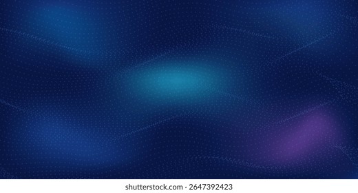 Abstract light point Hi-tech digital technology concept. High tech computer illustration with purple and dark blue simple abstract design