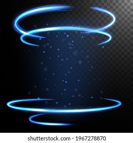 Abstract light portal motion effect. Vector Illustration