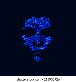 Abstract light portrait woman, easy editable