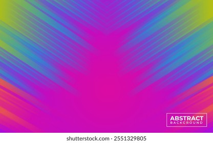 Abstract light purple background with colored diagonal lines. Dynamic shape composition. Vector illustration