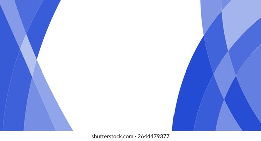 Abstract light purple blue overlapping shapes on white background