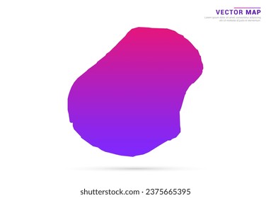 Abstract Light Purple, Pink gradient of Nauru map on white background vector.