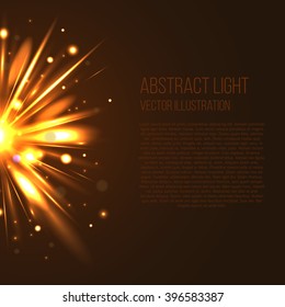 Abstract Light Rays Design. Vector Illustration.