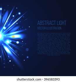 Abstract Light Rays Design. Vector Illustration.