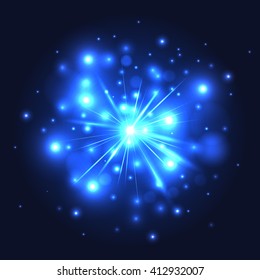 Abstract Light Rays Design. Vector Illustration.