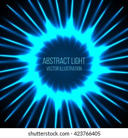 Abstract Light Rays Design. Vector Illustration.