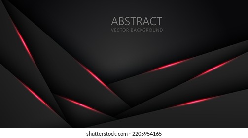 abstract light red black space frame layout design tech triangle concept gray texture background. eps10 vector