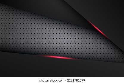 abstrakter hellroter Rahmen Layout Design Tech Dreieck Konzept grauer Texturhintergrund. eps10 Vektor