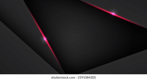 abstract light red black space frame layout design tech triangle concept gray texture background. eps10 vector