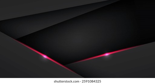 abstract light red black space frame layout design tech triangle concept gray texture background. eps10 vector