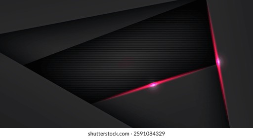 abstract light red black space frame layout design tech triangle concept gray texture background. eps10 vector