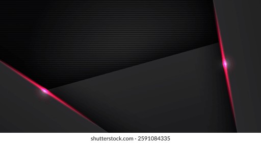 abstract light red black space frame layout design tech triangle concept gray texture background. eps10 vector
